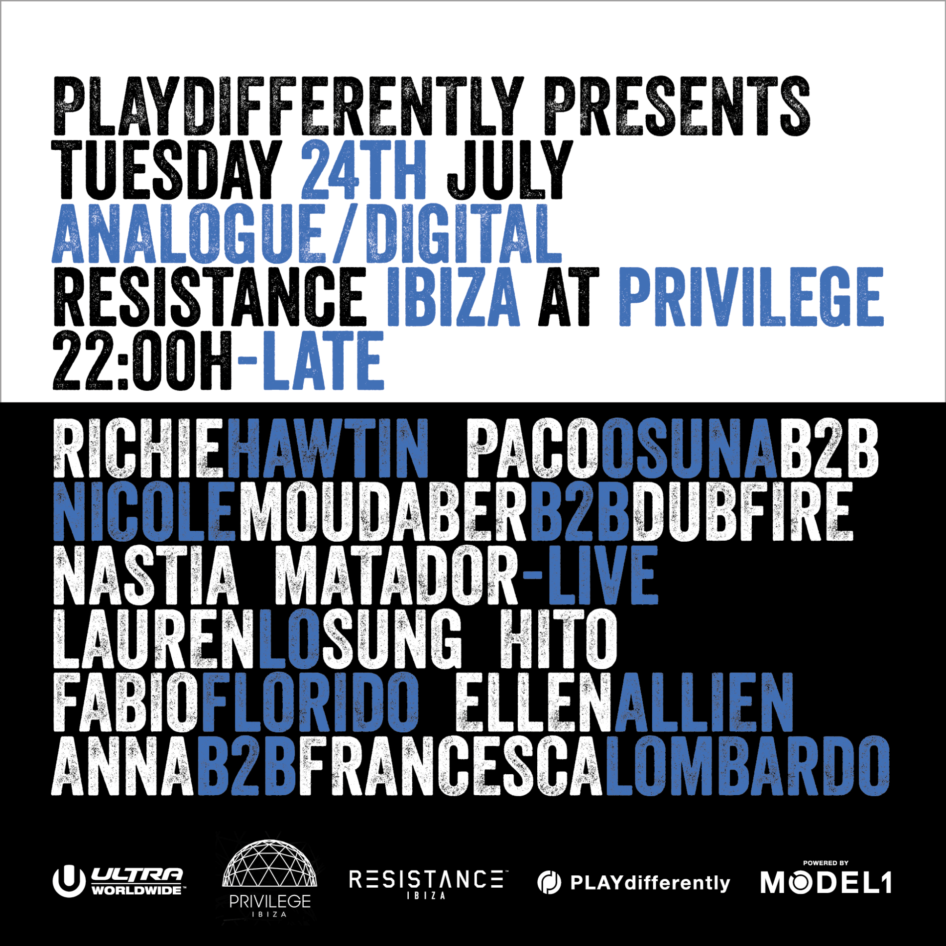PLAYdifferently Presents Analogue/Digital at Privilege Ibiza