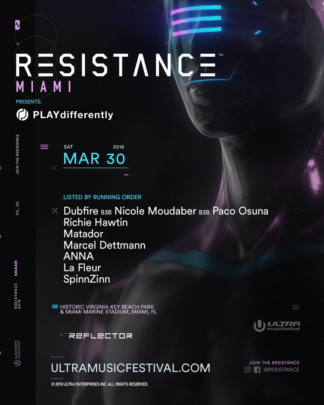 RESISTANCE Presents PLAYdifferently at Ultra Music Festival, Miami
