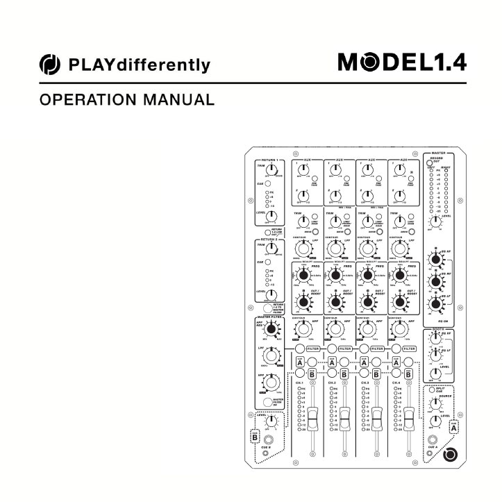 MODEL 1.4 Operation Manual